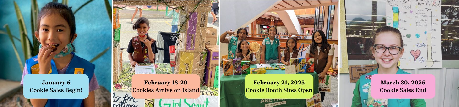 Girls participating in the Cookie Program